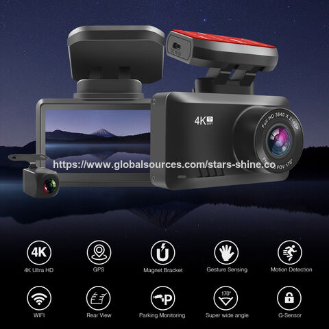 سعر المصنع مسجل فيديو رقمي محمول مزدوج العدسة بشاشة IPS 2.45 بوصة 2160P 4K رؤية ليلية للسيارة