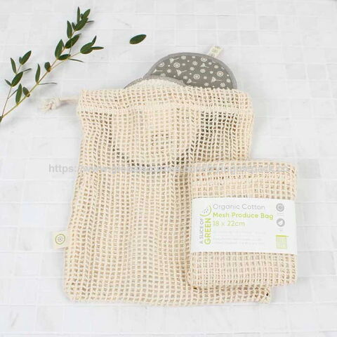 Bolsas de malla de algodón al por mayor, bolsas de algodón lavables ecológicas, bolsas de muselina con cordón