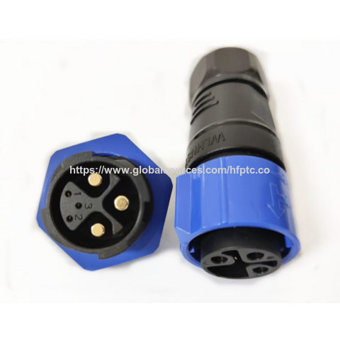 Connecteur étanche M25 autobloquant 4 broches 6 conducteurs 5 conducteurs 3+3 conducteurs 3+2 conducteurs 50A Connecteur de batterie nouvelle énergie mâle et femelle 2+2 conducteurs