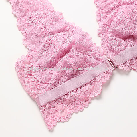 Ensemble de Lingerie Sexy pour Femme avec Fermeture Avant en Dentelle Séduisante et Respirante - Vente en Gros