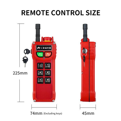 Control Remoto Inalámbrico RF Personalizado de 8 Canales FSK 420-450MHz para Grúa Torre Industrial, Polipasto, Cabrestante con Triple Protección