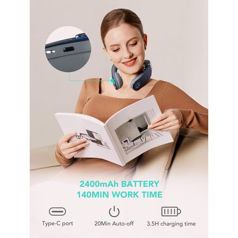 SKG Alat Pijat Leher Tanpa Kabel untuk Meredakan Nyeri, Alat Pijat Getar Jaringan Dalam Lipat, Pijat Leher Elektrik 9D Portabel