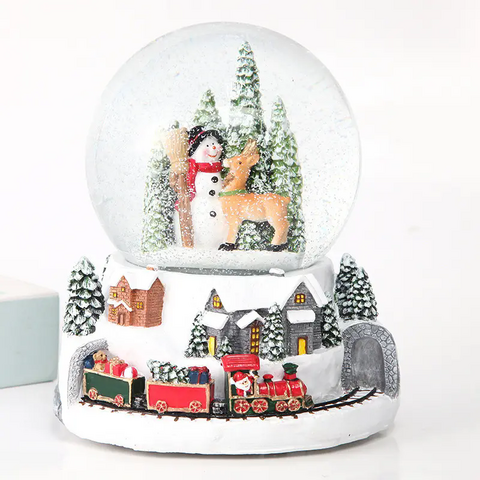 Adorno de Cinta Personalizado con Globo de Nieve Navideño OEM Bola de Nieve Decoración para el Hogar Globo de Agua Bola de Nieve