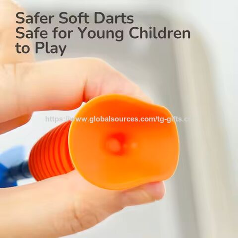 Juguetes para niños: dardos de silicona con ventosa para deportes al aire libre, dardos de goma suave con disco flexible para lanzar y divertirse