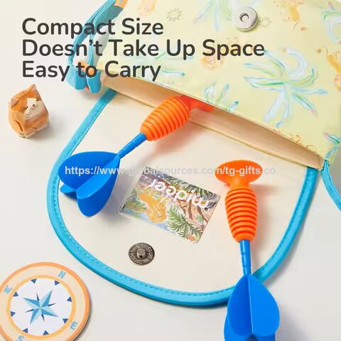 Juguetes para niños: dardos de silicona con ventosa para deportes al aire libre, dardos de goma suave con disco flexible para lanzar y divertirse