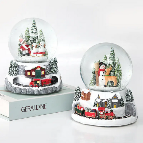 Adorno de Cinta Personalizado con Globo de Nieve Navideño OEM Bola de Nieve Decoración para el Hogar Globo de Agua Bola de Nieve