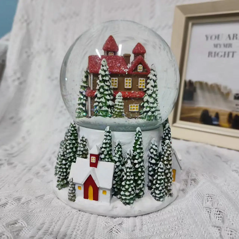 Adorno de Cinta Personalizado con Globo de Nieve Navideño OEM Bola de Nieve Decoración para el Hogar Globo de Agua Bola de Nieve