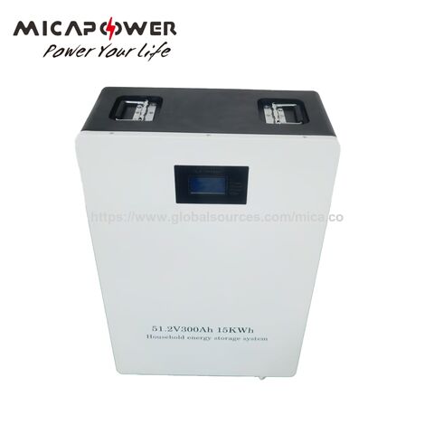 51.2V 300Ah 15kWh Lithium Batterie 48V Off-Grid Solarstromspeicher für Zuhause mit eingebautem BMS DC-Schalter und WLAN-Verbindung direkt vom Hersteller