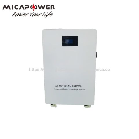 51.2V 300Ah 15kWh Lithium Batterie 48V Off-Grid Solarstromspeicher für Zuhause mit eingebautem BMS DC-Schalter und WLAN-Verbindung direkt vom Hersteller