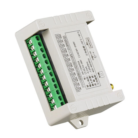 FSK AC85-240V 4 CH Control Remoto de Frecuencia de Salto para Puerta Trasera de Camión, Convertidor de Señal PLC Universal, Caja de Distribución