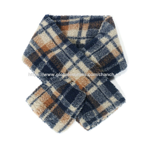 Chapéus de inverno femininos de atacado estilo inglês clássico xadrez tartan com fivela de pelúcia