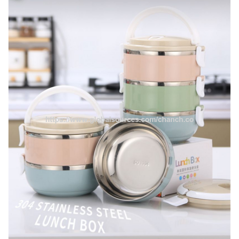 Fiambrera isotérmica de acero inoxidable 304, termo para alimentos, fiambrera bento con bolsa, ideal para regalos promocionales al por mayor