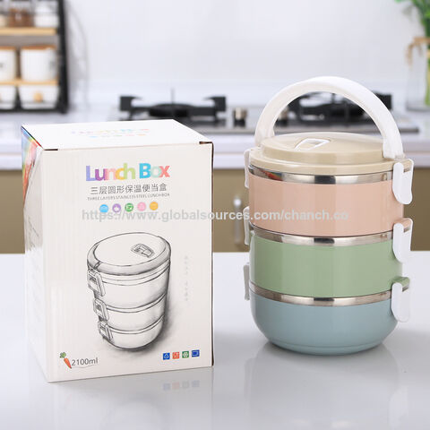 Fiambrera isotérmica de acero inoxidable 304, termo para alimentos, fiambrera bento con bolsa, ideal para regalos promocionales al por mayor