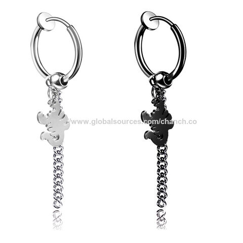 Boucles d'oreilles créoles en acier inoxydable, usine de boucles d'oreilles pour filles et garçons, clip d'oreille, bijoux en acier inoxydable, boucles d'oreilles pour cadeau Amazon