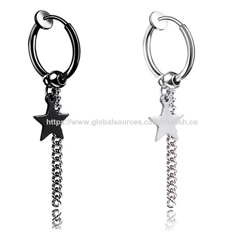 Boucles d'oreilles créoles en acier inoxydable, usine de boucles d'oreilles pour filles et garçons, clip d'oreille, bijoux en acier inoxydable, boucles d'oreilles pour cadeau Amazon