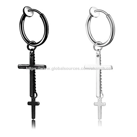 Boucles d'oreilles créoles en acier inoxydable, usine de boucles d'oreilles pour filles et garçons, clip d'oreille, bijoux en acier inoxydable, boucles d'oreilles pour cadeau Amazon
