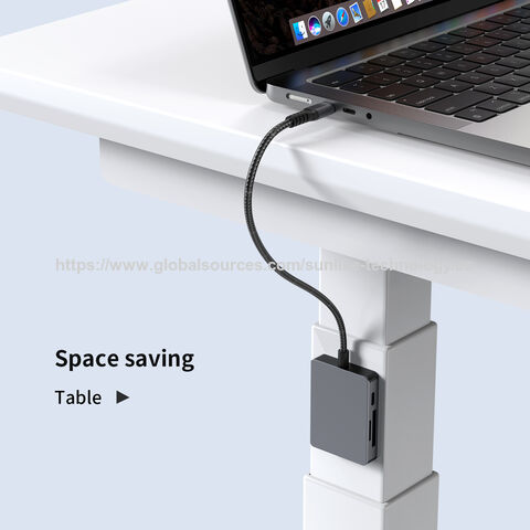 Station d'accueil magnétique 5 en 1 Sunlike, légère, 5 Gbps, PD100W, SD, carte TF, fixation flexible, pour utilisation au bureau