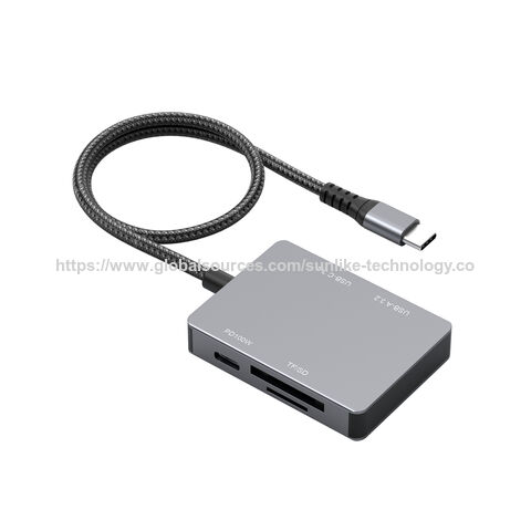 Station d'accueil magnétique 5 en 1 Sunlike, légère, 5 Gbps, PD100W, SD, carte TF, fixation flexible, pour utilisation au bureau