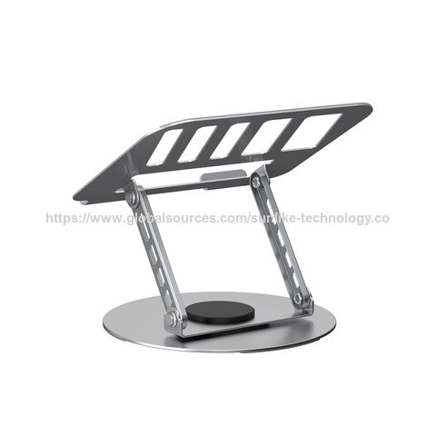 Soporte para Laptop, Rotación de 360 grados, firme, sin tambaleo, diseño de doble eje, altura ajustable, cómodo de usar.