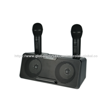 Karaoke Bluetooth Lautsprecher mit Mikrofon, Familien-KTV Bluetooth Karaoke-Lautsprecher, 2 Mikrofone