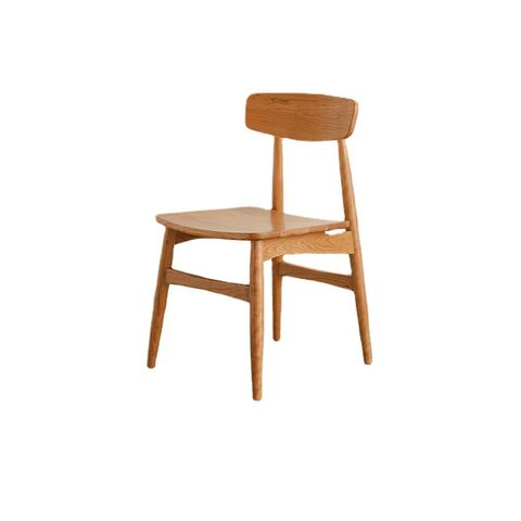 Chaise de Salle à Manger d'Extérieur en Bois, Design Moderne et Simple, Dossier en Bois Massif, Chaise de Lecture Style Japonais Nordique en Bois de Cerisier