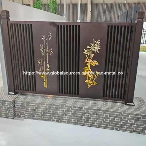 Valla de Privacidad para Jardín de Villa de Arte en Aluminio de Shanghái - Cobertizo de Aleación de Aluminio para Patio con Sustancia Pymaling de Madera Plástica para Exteriores