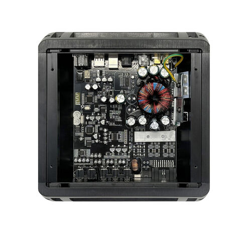 Amplificateur DSP 4 canaux avec sortie RCA 7 canaux, supporte la musique USB, BT intégré pour le contrôle APP, supporte l'entrée coaxiale/optique avec égaliseur 31 bandes