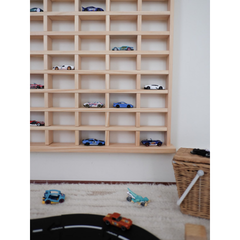 Prateleira de madeira para decoração de casa, quarto de bebê, carros de brinquedo, prateleira de parede personalizada, armazenamento compatível para brinquedos e carros de brinquedo