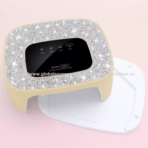 Lampu UV Tanpa Kabel untuk Kuku Gel 168W Isi Ulang Berlian LED Pengering Kuku dengan 4 Pengaturan Timer Kontrol Sentuh & Sensor Otomatis