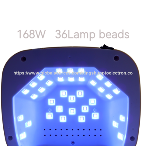 Lampu UV Tanpa Kabel untuk Kuku Gel 168W Isi Ulang Berlian LED Pengering Kuku dengan 4 Pengaturan Timer Kontrol Sentuh & Sensor Otomatis