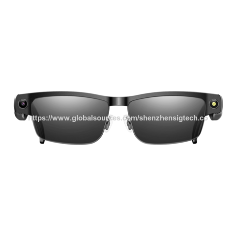 Gafas inteligentes de fábrica con cámara HD de 8MP, antivibración, grabación de audio y video, traducción con IA, llamadas BT y funciones inteligentes.