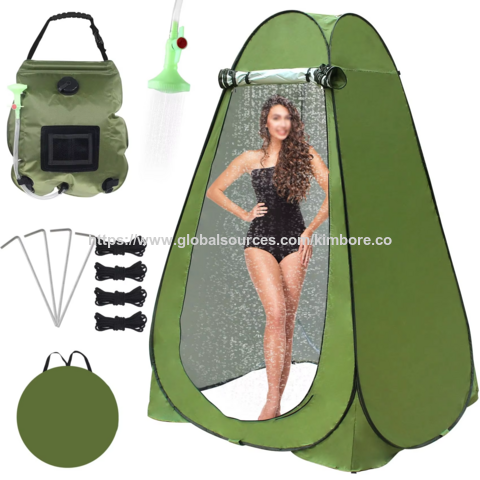 Tente de Douche 4x4, Toilettes de Douche, Tente Solaire de Confidentialité Portable avec Kit de Sac de Douche Solaire