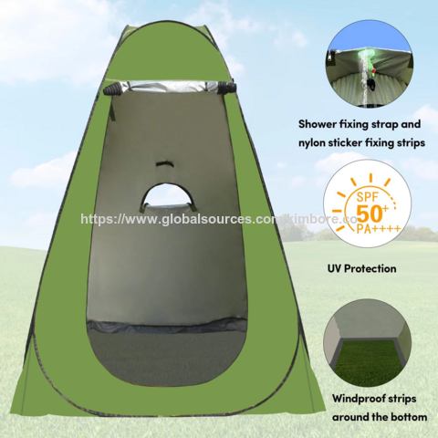 Tente de Douche 4x4, Toilettes de Douche, Tente Solaire de Confidentialité Portable avec Kit de Sac de Douche Solaire