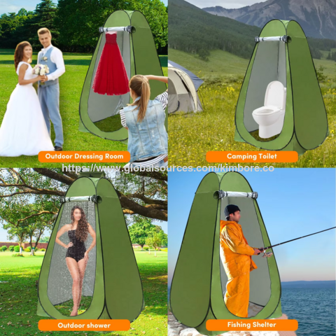 Tente de Douche 4x4, Toilettes de Douche, Tente Solaire de Confidentialité Portable avec Kit de Sac de Douche Solaire