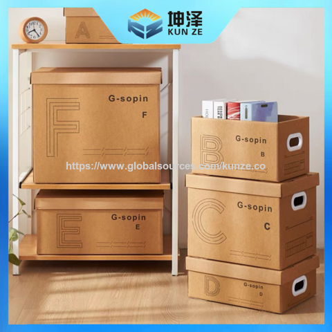 Cartons de Déménagement Conteneurs de Stockage Ménager Boîtes d'Emballage en Carton Boîtes de Rangement pour Vêtements Personnalisées Boîtes à Chaussures Carton de Déménagement Ondulé