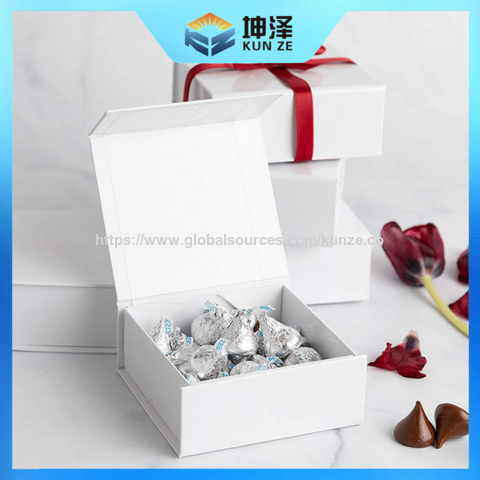 Geschenkboxen für Süßwaren, Schokoladenbox, kundenspezifische Geschenkbox mit Deckel und Boden, Geschenkbox mit Schleife für Pralinen
