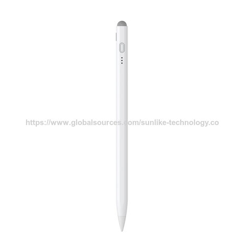 Caneta para iPad com certificação MFi, alta precisão e baixa latência, ideal para uso em estudos.