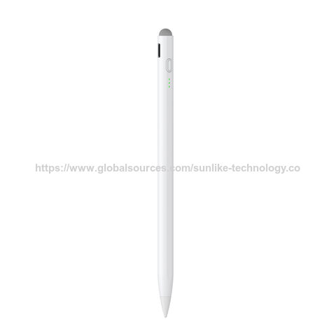 Caneta para iPad com certificação MFi, alta precisão e baixa latência, ideal para uso em estudos.