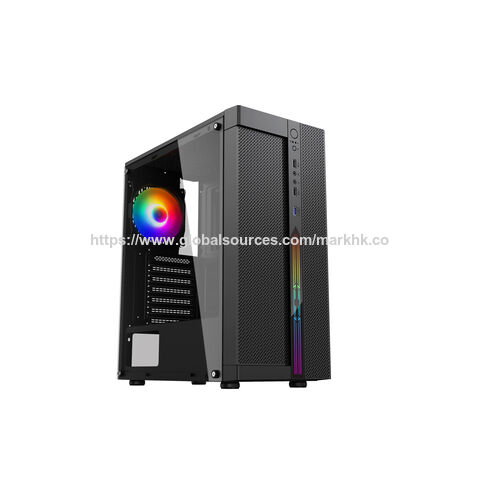 OEM GAMING COMPUTER CASE, Gaming ATX Mid-Tower Computer Case with Front Panel RGB Button, USB 3.2 Type-C and 2X USB 3.0 Ports.