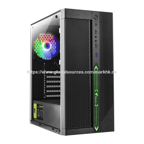 OEM GAMING COMPUTER CASE, Gaming ATX Mid-Tower Computer Case with Front Panel RGB Button, USB 3.2 Type-C and 2X USB 3.0 Ports.
