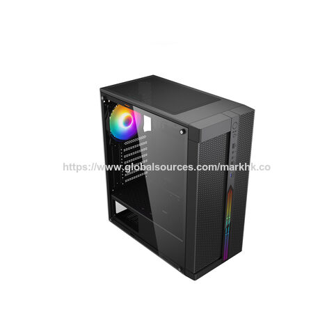 OEM GAMING COMPUTER CASE, Gaming ATX Mid-Tower Computer Case with Front Panel RGB Button, USB 3.2 Type-C and 2X USB 3.0 Ports.
