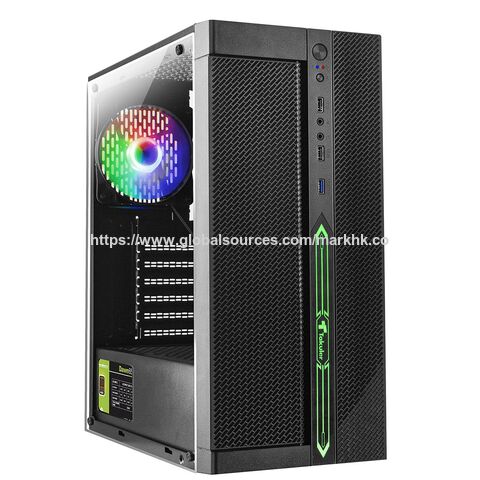 OEM GAMING COMPUTER CASE, Gaming ATX Mid-Tower Computer Case with Front Panel RGB Button, USB 3.2 Type-C and 2X USB 3.0 Ports.