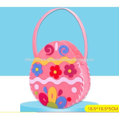 Kit de manualidades infantiles de Pascua, material no tejido para jardín de infantes, bolsa creativa DIY para padres e hijos, juguete educativo
