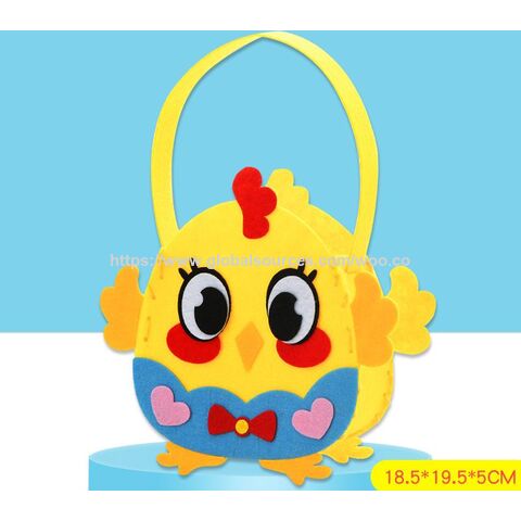 Kit de manualidades infantiles de Pascua, material no tejido para jardín de infantes, bolsa creativa DIY para padres e hijos, juguete educativo