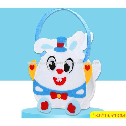Kit de manualidades infantiles de Pascua, material no tejido para jardín de infantes, bolsa creativa DIY para padres e hijos, juguete educativo