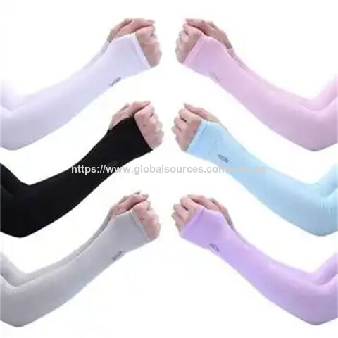 Individuell anpassbare Sublimations-Sonnenschutz-Armstulpen für Damen und Herren, ideal für Outdoor-Sportarten mit UV-Schutz.