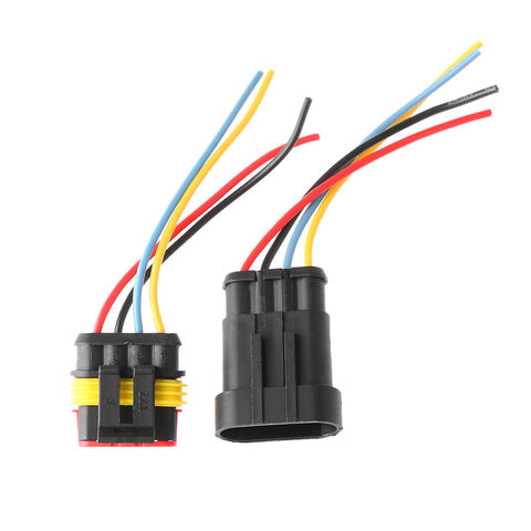 Conector automotriz AMP serie 1P2P3P4P5P6P 14AWG personalizado, enchufe impermeable macho y hembra, cable de alimentación, arnés de cableado