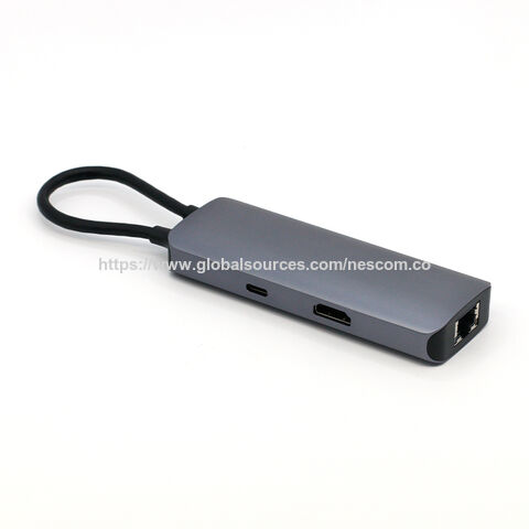 Aluminium Typ C HUB - Typ C Hub zu PD 100W 6 IN 1 USB C Hub mit HDMI für 4K 30Hz, 10Gbps USB3.1. Speicherleitungsfunktion