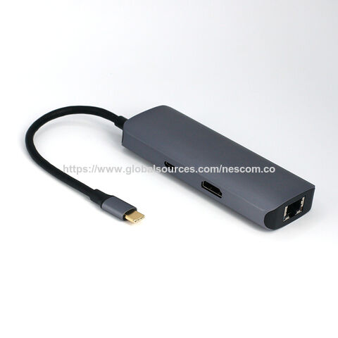 Aluminium Typ C HUB - Typ C Hub zu PD 100W 6 IN 1 USB C Hub mit HDMI für 4K 30Hz, 10Gbps USB3.1. Speicherleitungsfunktion