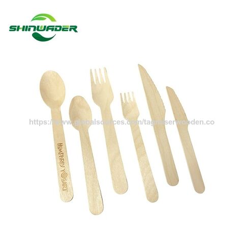Échantillon Gratuit - Couverts en Bois Naturel Écologiques de Haute Qualité, Sécuritaires pour les Aliments, Vente Directe d'Usine